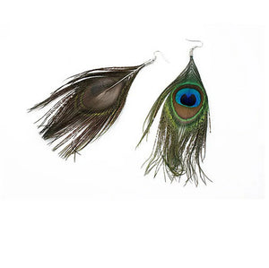 Boucles d'Oreilles Pendantes Plumes de Pan