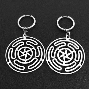 Boucles d'Oreilles Pendantes Roue d'Hécate Strophalos Femme