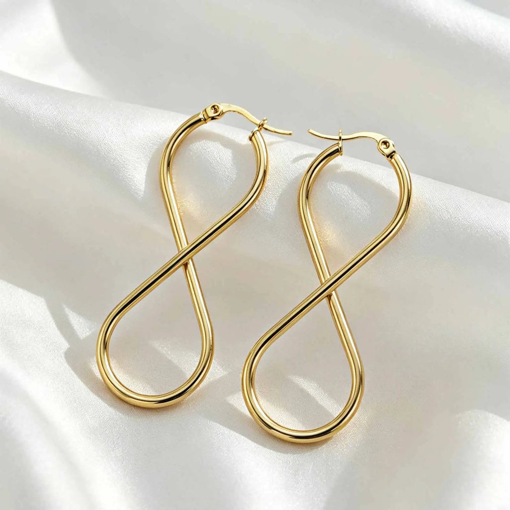 Boucles d'oreilles pendantes symbole infini