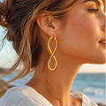 Boucles d'oreilles pendantes symbole infini
