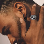 Boucles d'Oreilles Pendantes Tête de Mort pour Homme noir