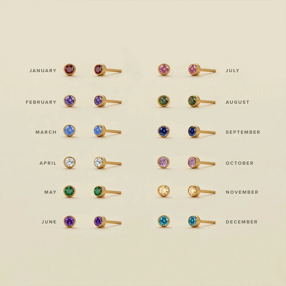 Boucles d'Oreilles Pierre de Naissance