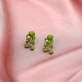 Boucles d'Oreilles pour Femme Grenouille vert