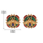 Boucles d'oreilles rondes abeille