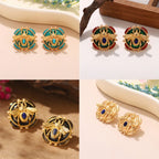 Boucles d'oreilles rondes abeille