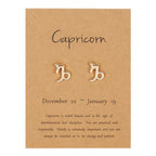 Boucles d'Oreilles Signe du Zodiaque 12 Constellations capricorne