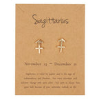 Boucles d'Oreilles Signe du Zodiaque 12 Constellations sagittaire