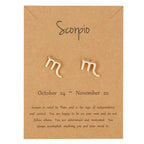 Boucles d'Oreilles Signe du Zodiaque 12 Constellations scorpion