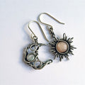 Boucles d'Oreilles Soleil Lune Femme Astre