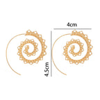 Boucles d'Oreilles Spirale Créoles Femme