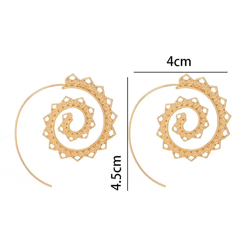Spiral Hoop Earrings for Women 
