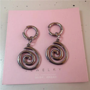 Boucles d'Oreilles Spirale Femme Pendantes