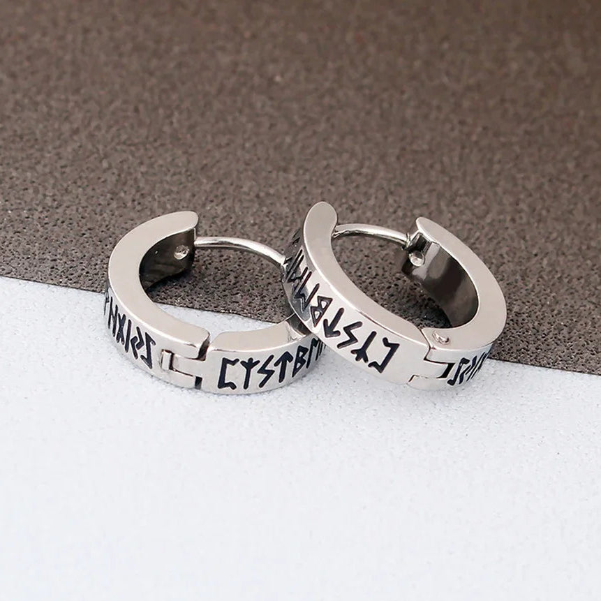 Boucles D'Oreilles Viking Créoles Homme Femme Celtique Nordique