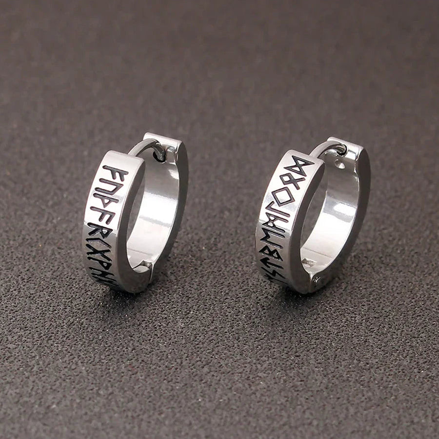 Boucles D'Oreilles Viking Créoles Homme Femme Celtique Nordique