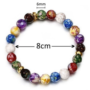 Bracelet 7 Chakras Gourmette Homme Femme Enfant Pierres