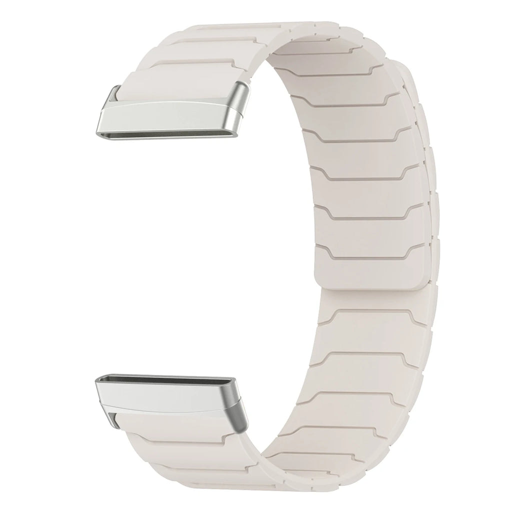 Magnetarmband für Fitbit Versa 3, Versa 4, Sense 1 und Sense 2 Uhr weiß