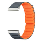 Magnetarmband für Fitbit Versa 3, Versa 4, Sense 1 und Sense 2 Uhr schwarz-orange