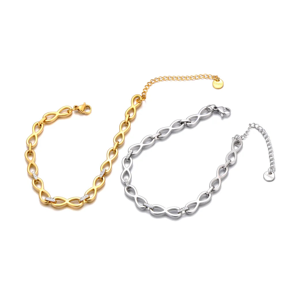 Bracelet avec symboles infini entrelacés