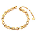 Bracelet avec symboles infini entrelacés or