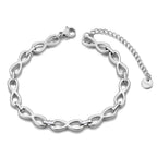 Bracelet avec symboles infini entrelacés argent