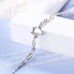 Adjustable bracelet with moonstone drop