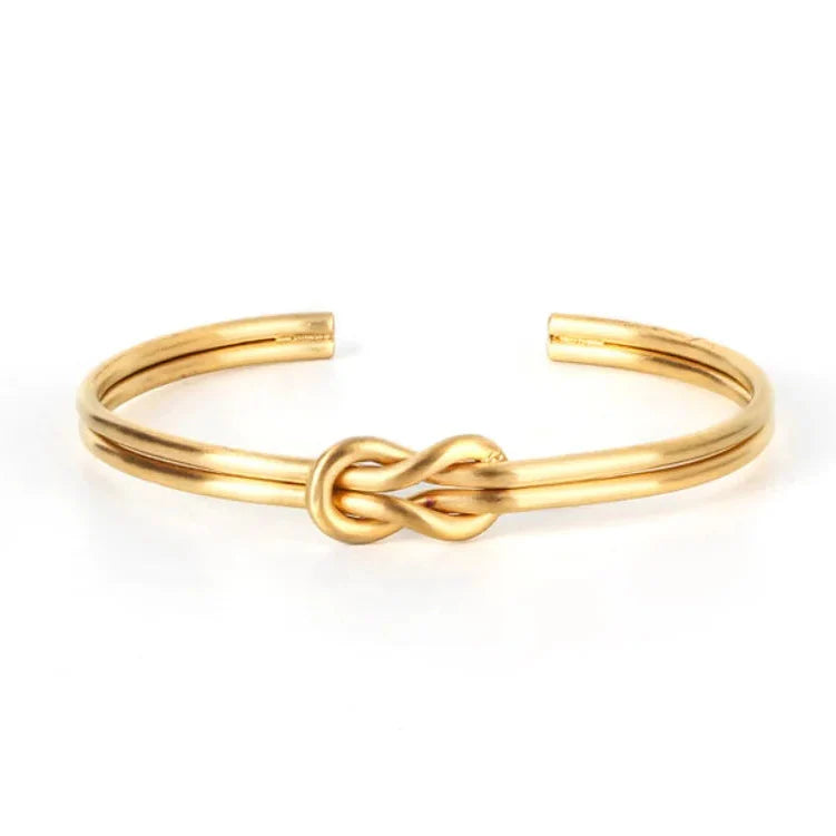 Bracciale regolabile con nodo per uomo oro