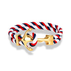 Bracciale ancora uomo bianco e rosso