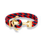 Bracciale ancora uomo blu e rosso