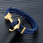 Bracciale ancora uomo blu scuro