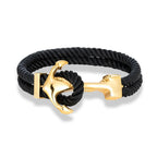 Bracciale ancora uomo nero