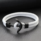 Armbånd med sort og grå anker