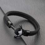 Armbånd med sort anker
