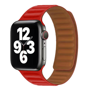 Bracelet Apple Watch à Fermoir Magnétique rouge