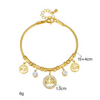 Pulseira árvore da vida adornada com strass