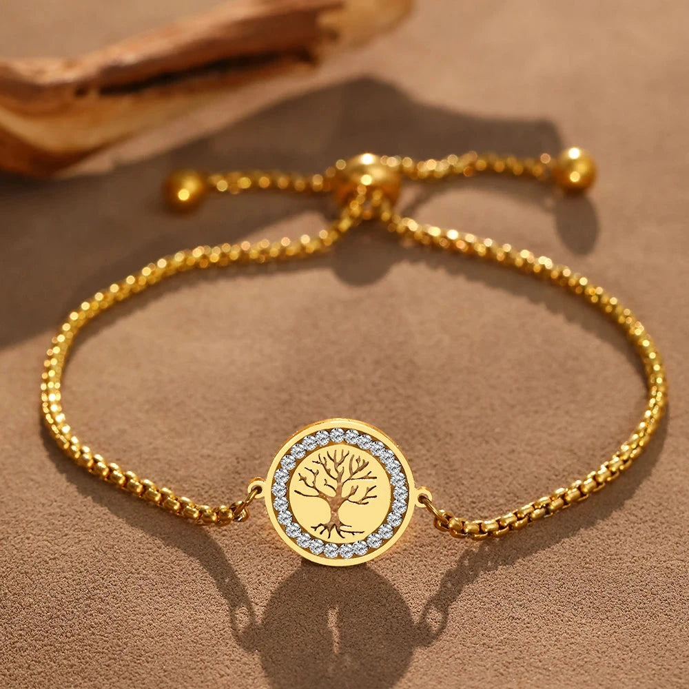 Bracelet avec Arbre de Vie or