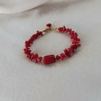 Bracelet avec Corail Rouge