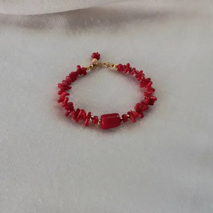 Bracelet avec Corail Rouge