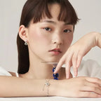 Bracelet avec Cristal Pierre de Lune et Etoiles en Zircon