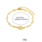 Bracelet avec médaille de la Vierge Marie et Croix 