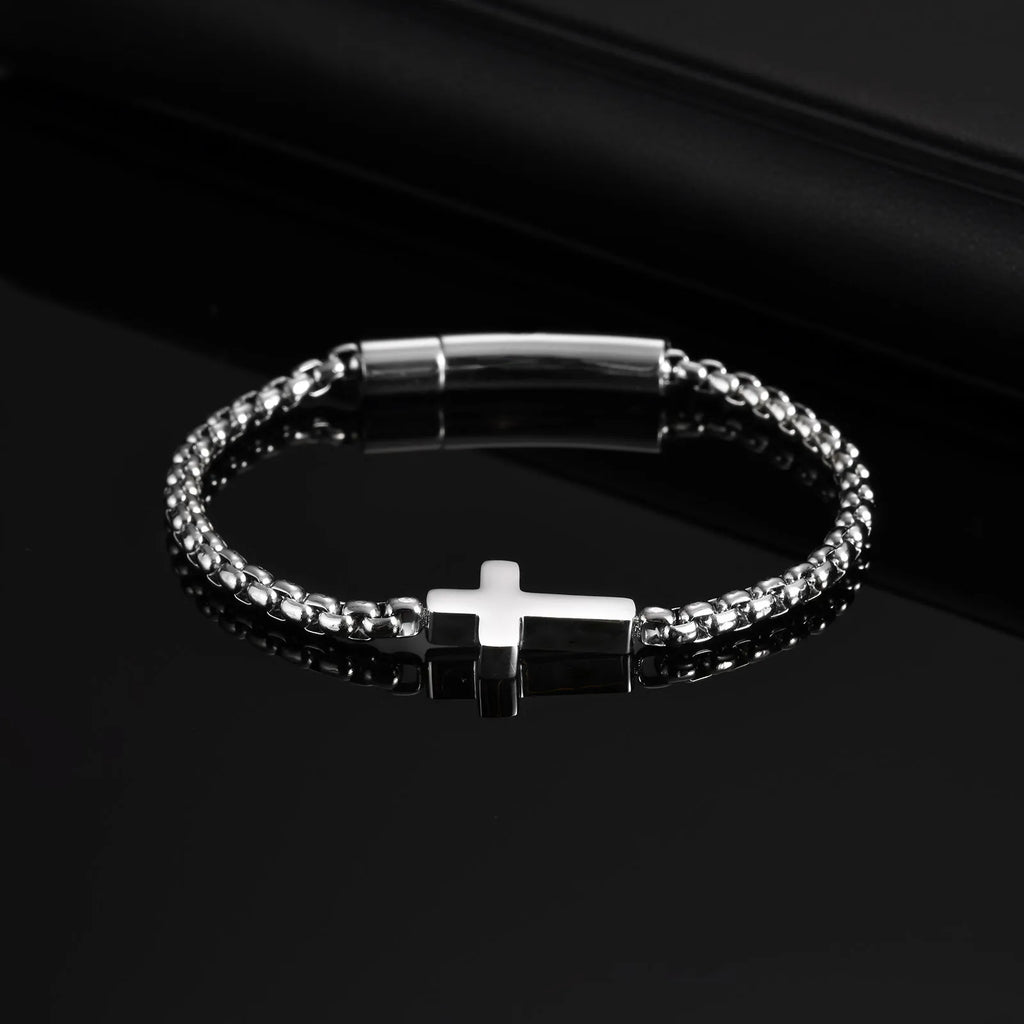 Bracciale con croce orizzontale