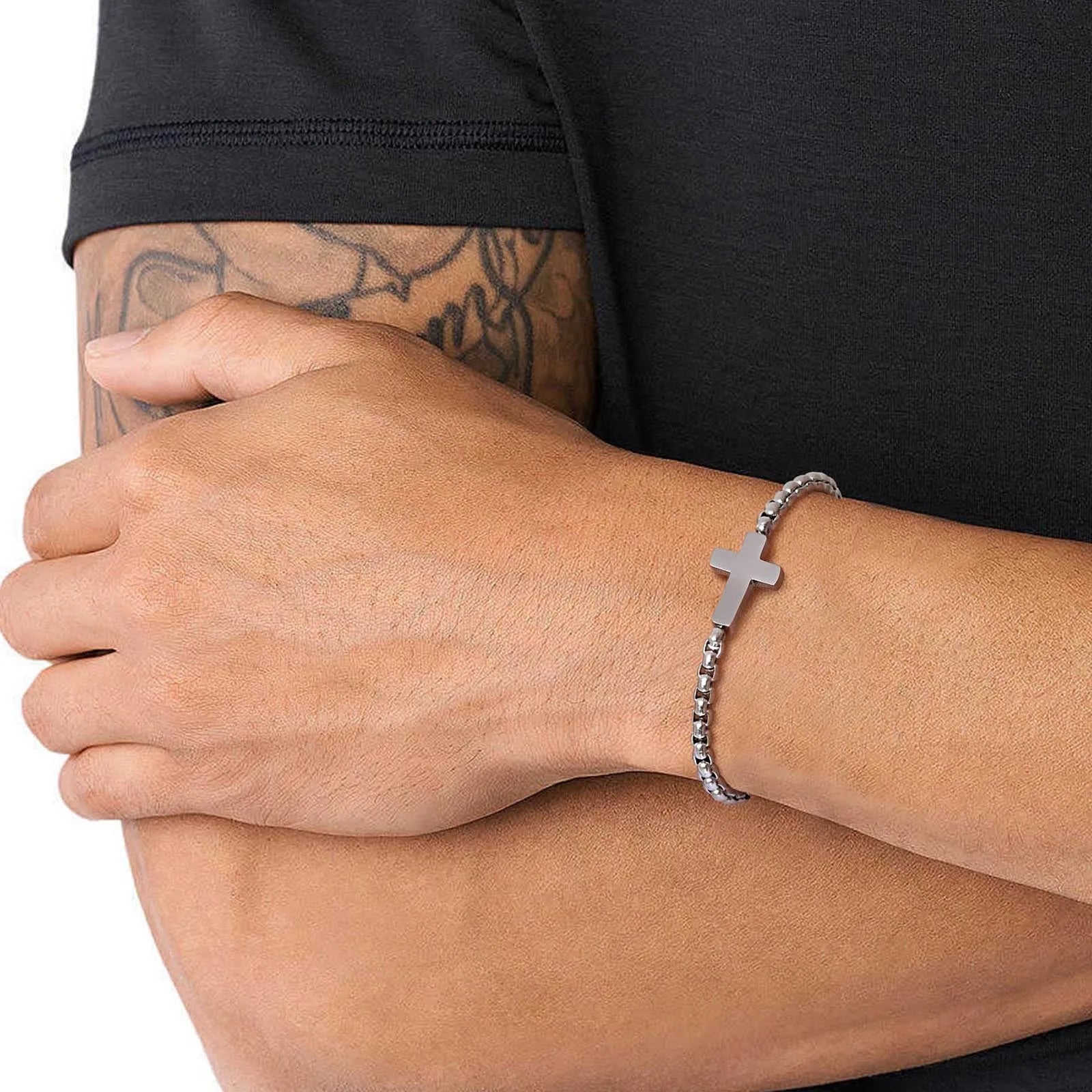 Bracciale con croce orizzontale