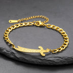 Armband med arabisk Ali Zulfiqar-svärd i guld