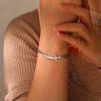 Armband med arabisk Ali Zulfiqar-svärd i silver