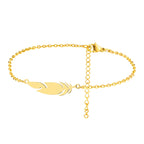 Charm-Armband mit goldener Feder