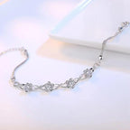 Bracelet avec Fines Fleurs en Zircon blanc