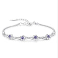 Bracelet avec Fines Fleurs en Zircon