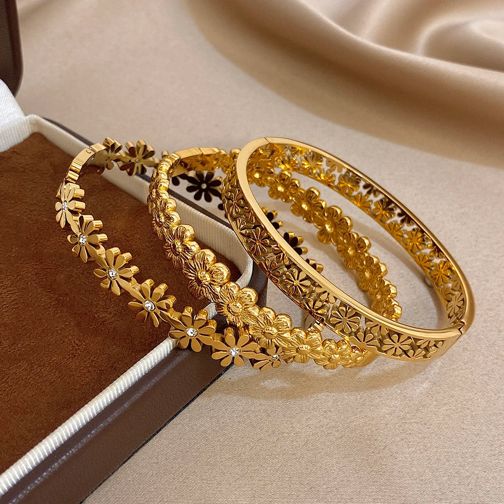 Bracciale con fiori di campo margherite