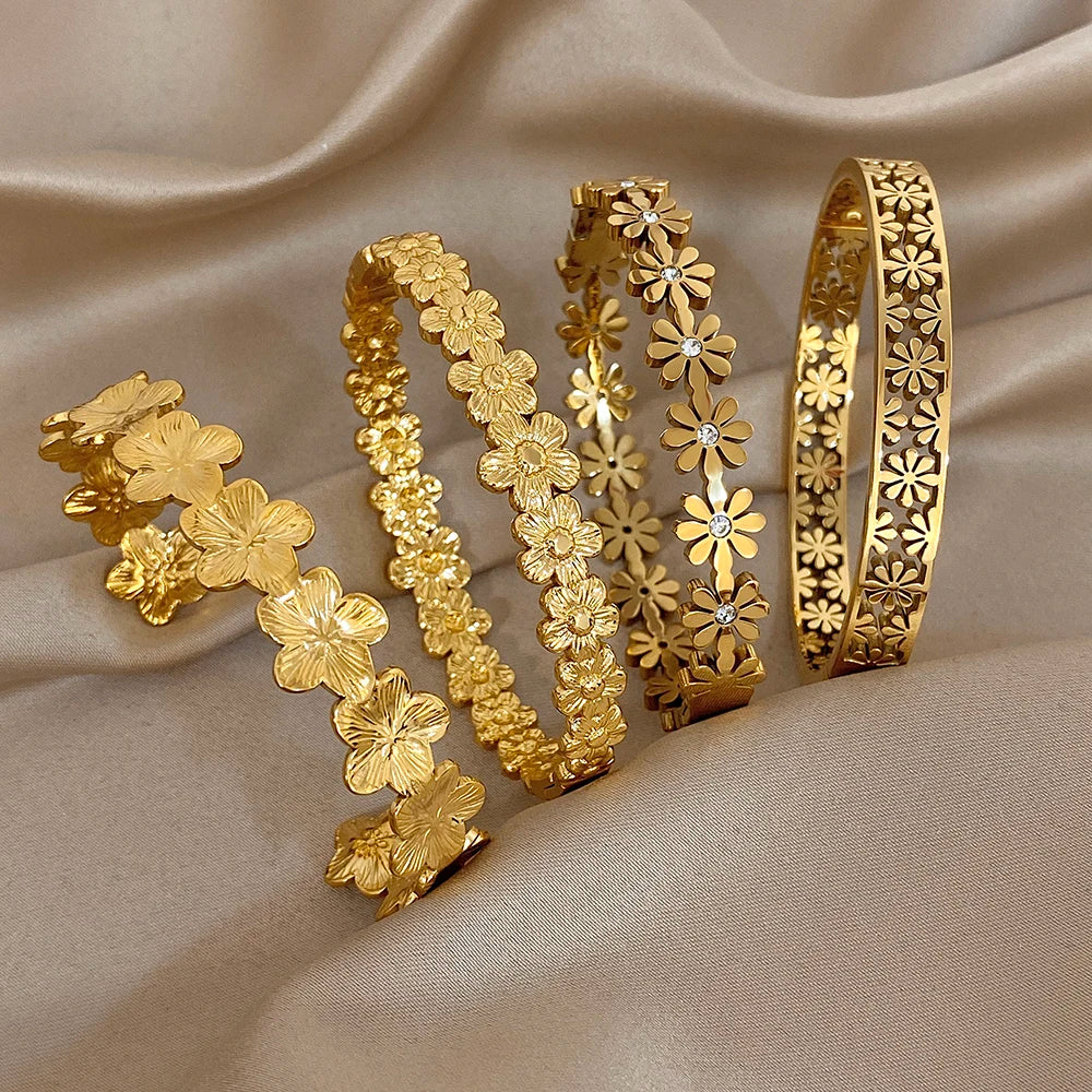 Bracciale con fiori di campo margherite