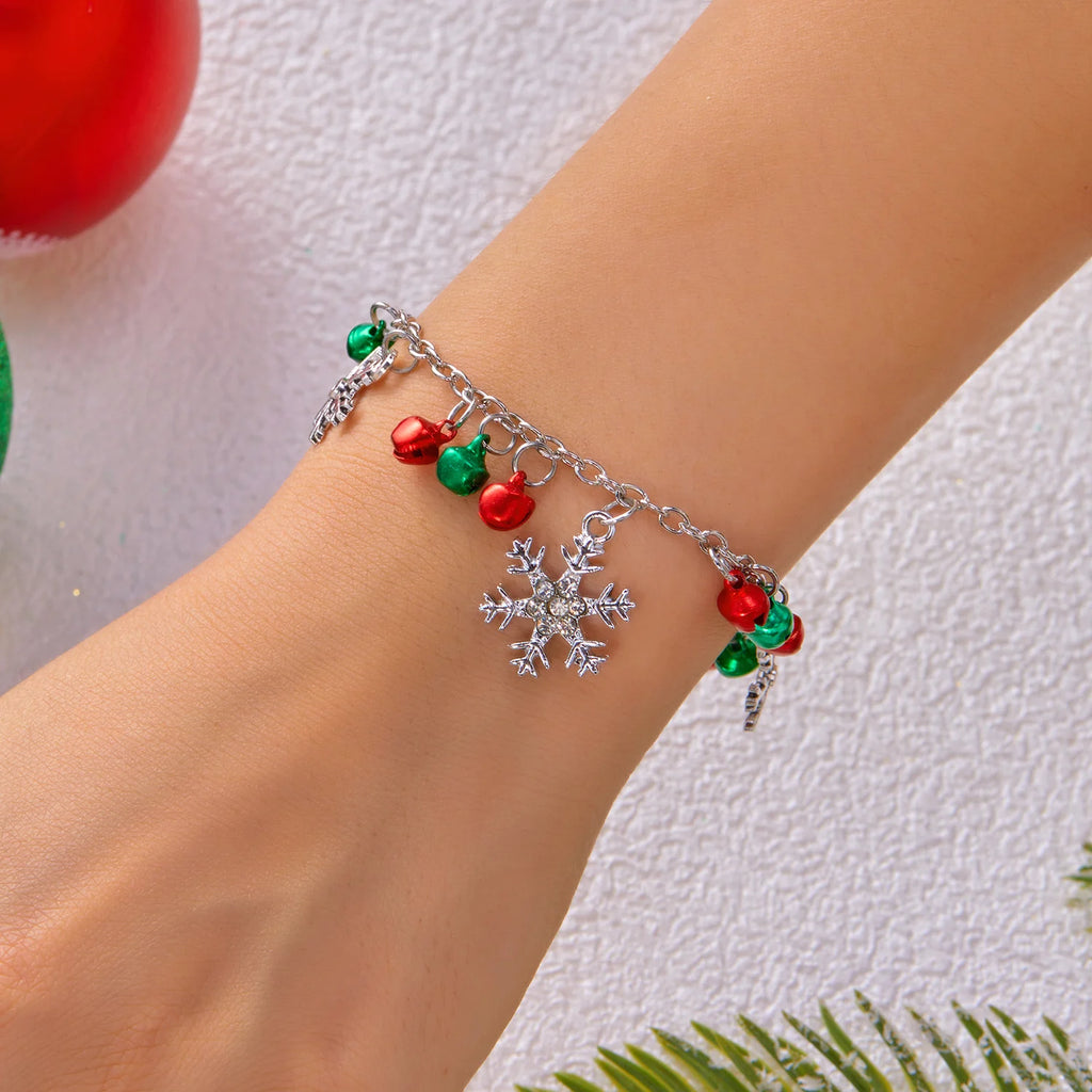 Bracelet avec Flocons de Neige et Boules de Noël