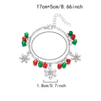 Bracelet avec Flocons de Neige et Boules de Noël